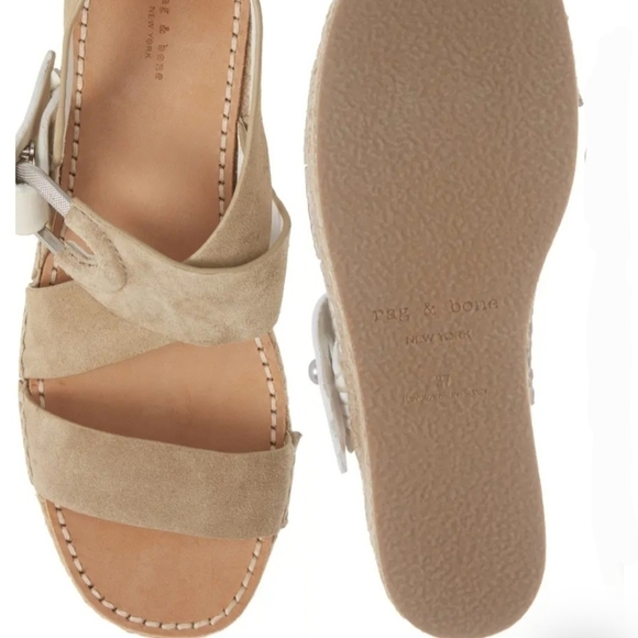 𝅺RAG & Bone August Espadrille Platform Sandal NWOB Light Sand sz. 9.5 - Picture 4 of 10